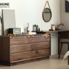 Bàn làm việc gỗ sồi tự nhiên Aolix bàn xoay 1.2m BLV1T-19SN