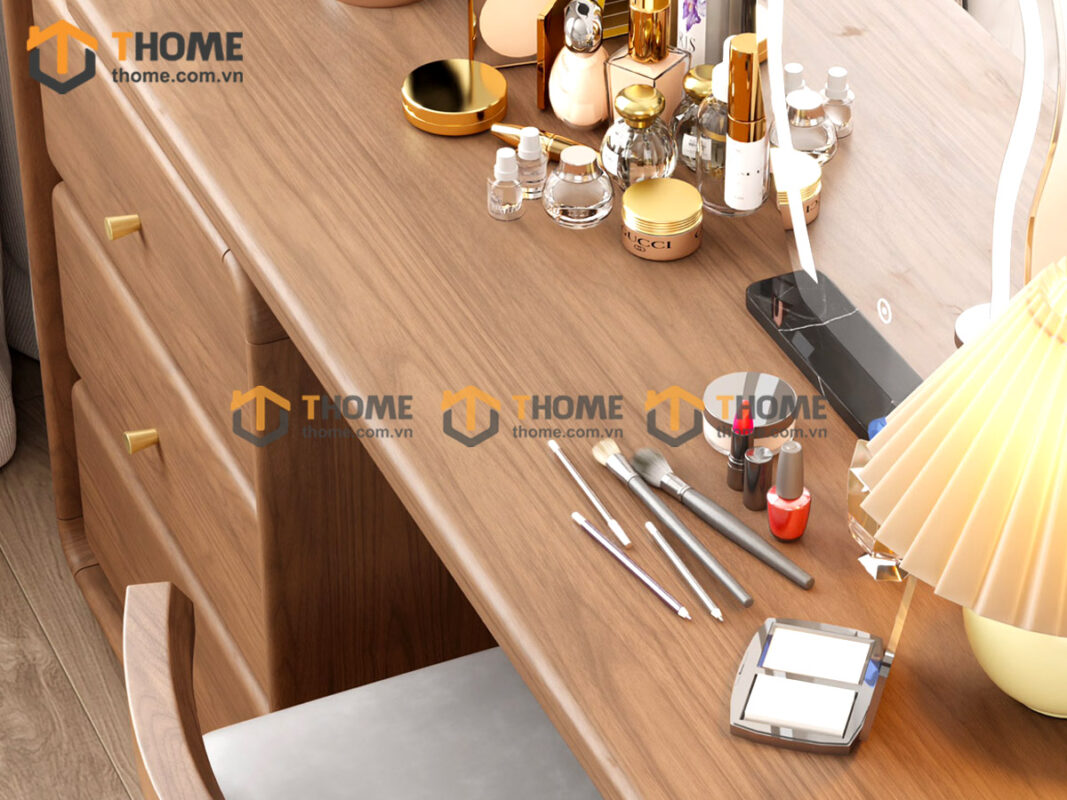Bàn Làm Việc Gỗ Sồi Tự Nhiên Aolix Bàn Xoay 1.2m BLV1T-19SN