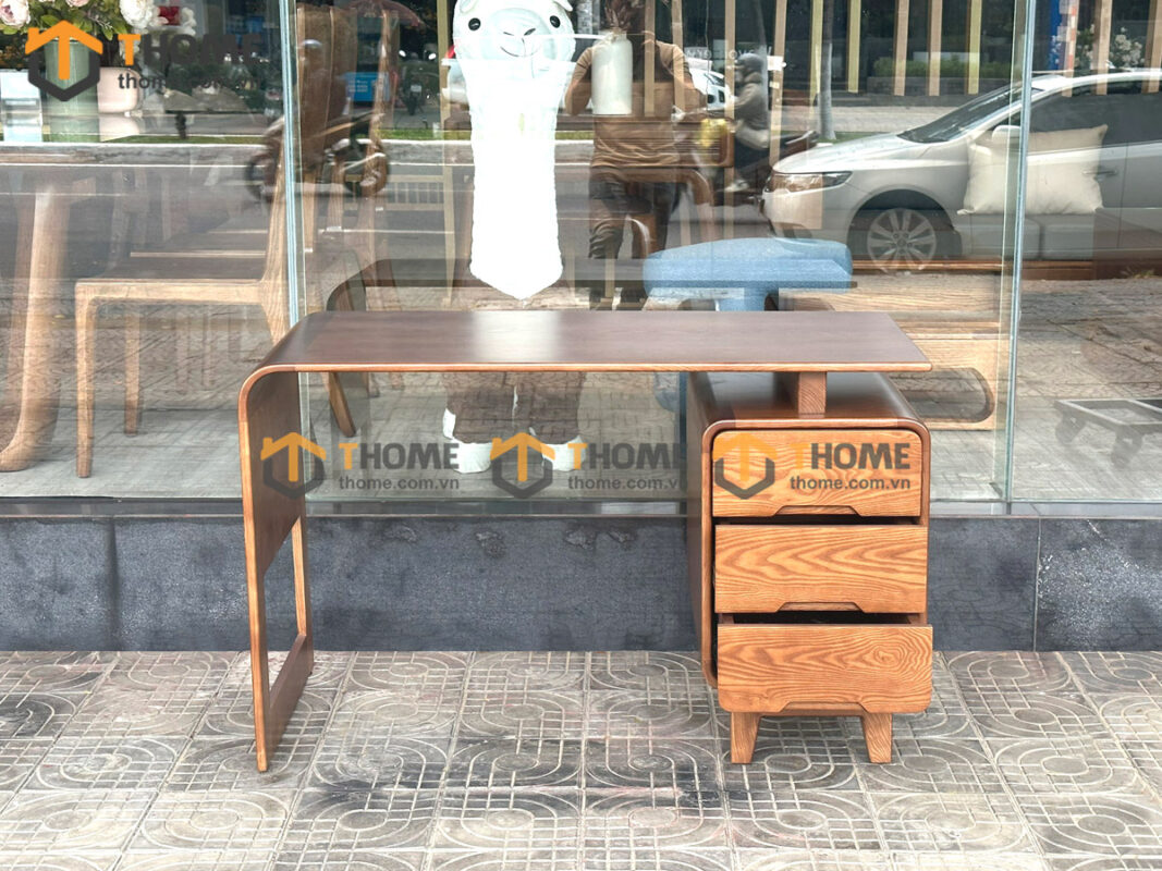 Bàn Làm Việc Gỗ Sồi Tự Nhiên 4 Hộc Kéo Citizen BLV1T-12SN