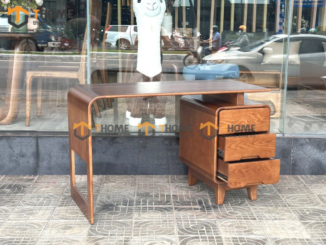 Bàn Làm Việc Gỗ Sồi Tự Nhiên 4 Hộc Kéo Citizen BLV1T-12SN