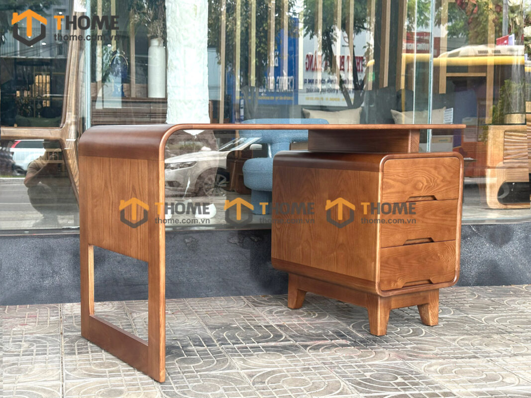 Bàn Làm Việc Gỗ Sồi Tự Nhiên 4 Hộc Kéo Citizen BLV1T-12SN
