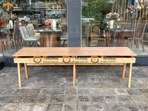 Bàn làm việc gỗ sồi tự nhiên 4 hộc kéo Fossil BLV1T-16SN