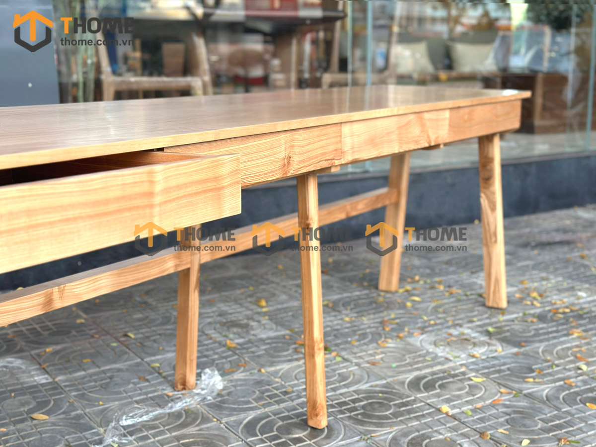 Bàn làm việc gỗ sồi tự nhiên 4 hộc kéo Fossil BLV1T-16SN