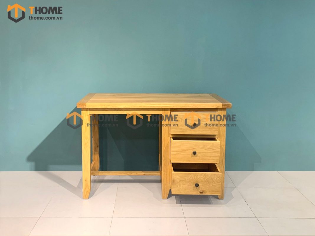 Bàn làm việc gỗ sồi tự nhiên 3 hộc kéo Harris BLV1T-01SM