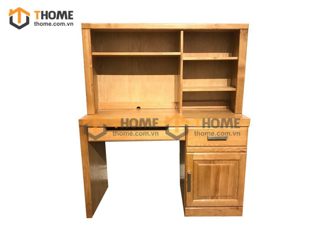Bàn làm việc gỗ sồi tự nhiên 1 cánh 1 hộc kéo Cuba BLV2T-01SM