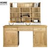 Bàn làm việc gỗ sồi tự nhiên 2 cánh 3 hộc kéo BLV2T-02SM
