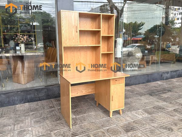 Bàn làm việc gỗ sồi tự nhiên 2 tầng DW BLV2T-02SN