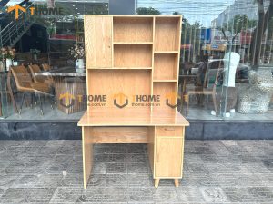 Bàn làm việc gỗ sồi tự nhiên 2 tầng DW BLV2T-02SN