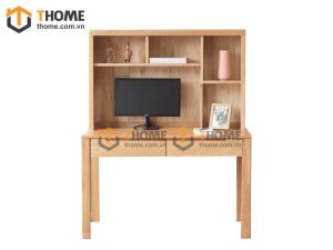 Bàn làm việc gỗ sồi tự nhiên 2 hộc kéo Uma BLV2T-03SM