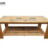 Bàn sofa gỗ sồi tự nhiên 2 tầng BSF-03SM