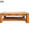Bàn sofa gỗ sồi tự nhiên 2 tầng BSF-05SM