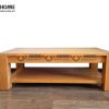 Bàn sofa gỗ sồi tự nhiên 2 tầng BSF-05SM