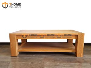 Bàn sofa gỗ sồi tự nhiên 2 tầng BSF-05SM