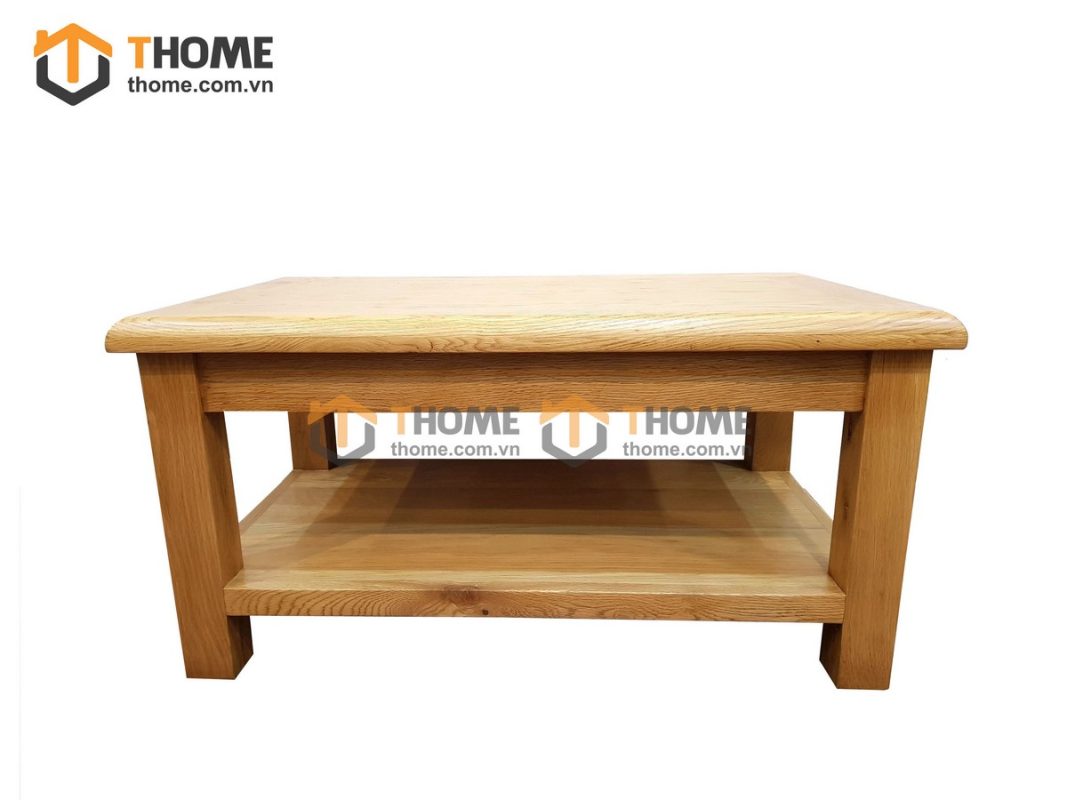 Bàn sofa gỗ sồi tự nhiên 2 tầng BSF-13SM