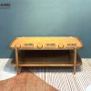 Bàn sofa gỗ sồi tự nhiên 2 tầng chân thẳng BSFMG-28SN
