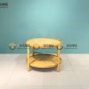 Bàn sofa gỗ sồi tự nhiên 2 tầng hình tròn BSFMG-12SN