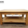 Bàn sofa gỗ sồi tự nhiên 2 tầng BSF-13SM