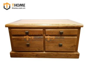 Bàn sofa gỗ sồi tự nhiên 4 hộc giữa BSF-15SM