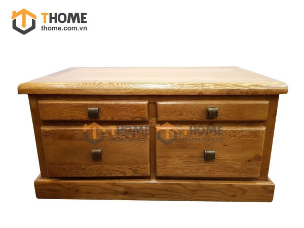 Bàn sofa gỗ sồi tự nhiên 4 hộc giữa BSF-15SM