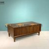 Bàn sofa gỗ sồi tự nhiên Aolix 2 hộc kéo BSFMG-10SN