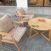 Bàn sofa gỗ sồi tự nhiên chân M BSFMG-02SN