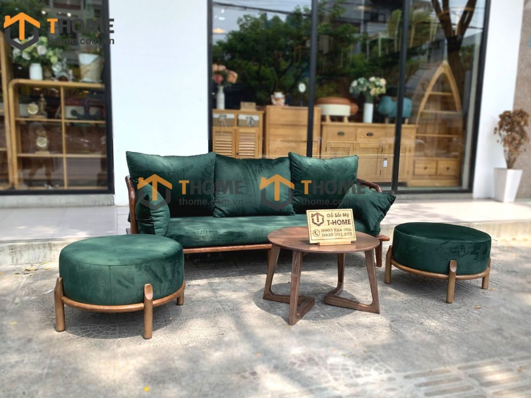 Bàn sofa gỗ sồi tự nhiên chân M BSFMG-02SN
