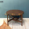 Bàn sofa gỗ sồi tự nhiên chân thẳng chữ thập BSFMG-30SN