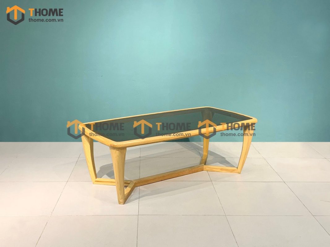 Bàn sofa gỗ sồi tự nhiên chân xương cá BSFMG-01SN