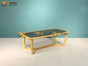 Bàn sofa gỗ sồi tự nhiên chân xương cá BSFMG-01SN