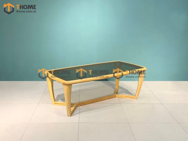 Bàn sofa gỗ sồi tự nhiên chân xương cá BSFMG-01SN