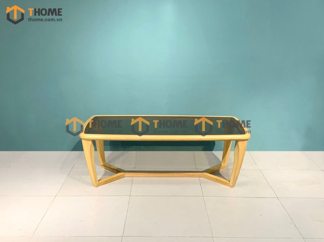 Bàn sofa gỗ sồi tự nhiên chân xương cá BSFMG-01SN