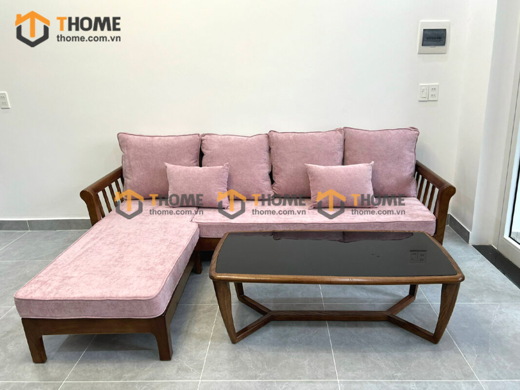 Bàn Sofa Gỗ Sồi Tự Nhiên Chân Xương Cá BSFMG-01SN