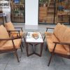 Bàn sofa gỗ sồi tự nhiên mặt đá chân xương cá BSFMĐ-01SN