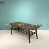 Bàn sofa gỗ sồi tự nhiên Cogo 2 tầng BSFMG-06SN