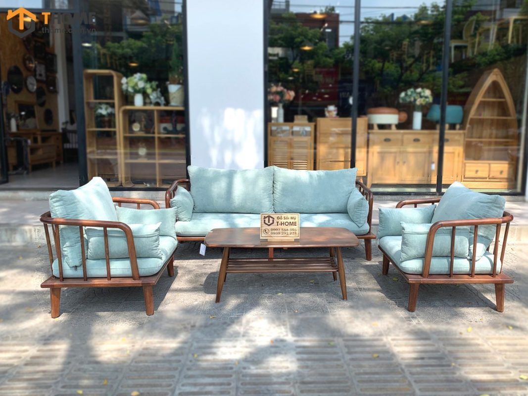 Bàn sofa gỗ sồi tự nhiên Cogo 2 tầng BSFMG-06SN