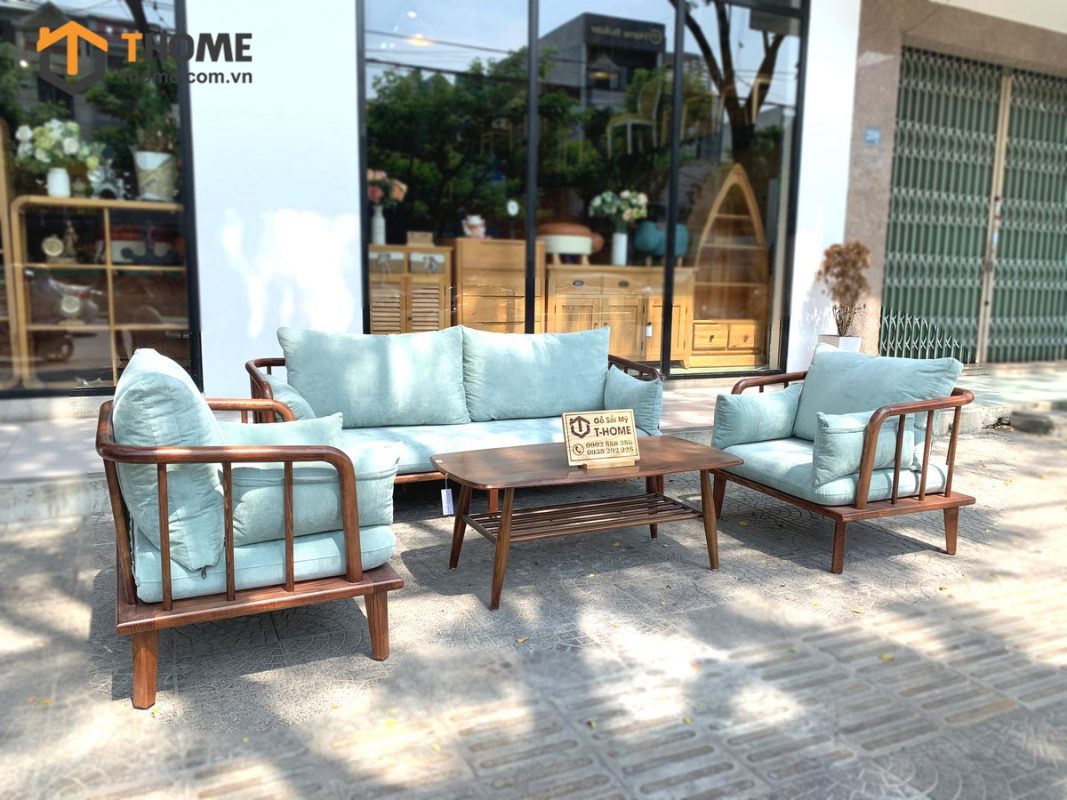 Bàn sofa gỗ sồi tự nhiên Cogo 2 tầng BSFMG-06SN
