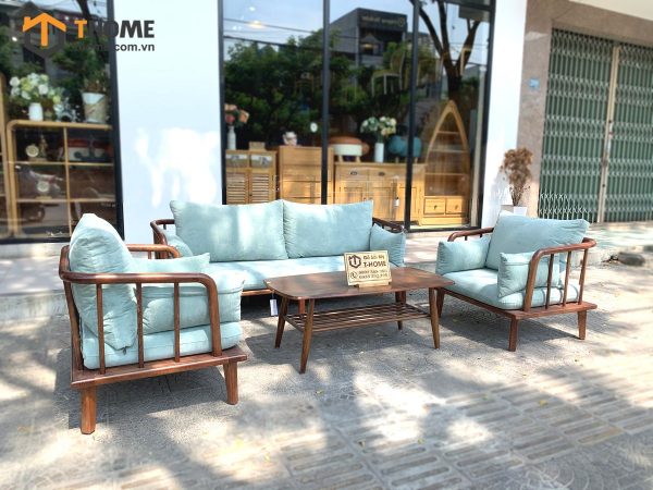 Bàn sofa gỗ sồi tự nhiên Cogo 2 tầng BSFMG-06SN