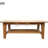 Bàn sofa gỗ sồi tự nhiên Como 2 tầng BSF-08SM