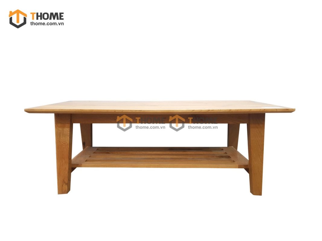 Bàn sofa gỗ sồi tự nhiên Como 2 tầng BSF-08SM