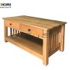 Bàn sofa gỗ sồi tự nhiên hông sọc BSF-17SM