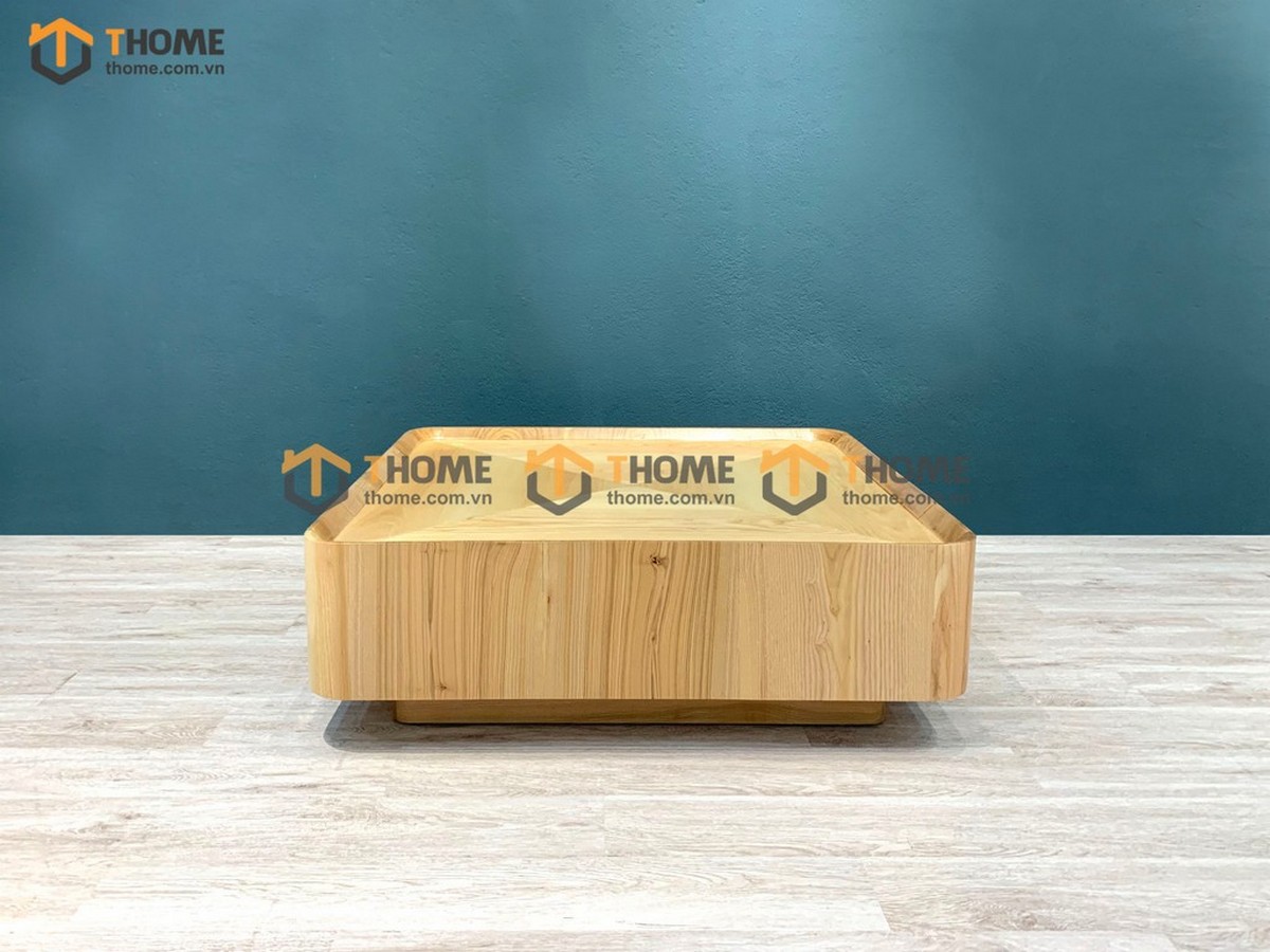 Bàn sofa gỗ sồi tự nhiên Lacome mặt vuông BSFMG-21SN