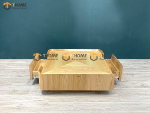 Bàn sofa gỗ sồi tự nhiên Lacome mặt vuông BSFMG-21SN