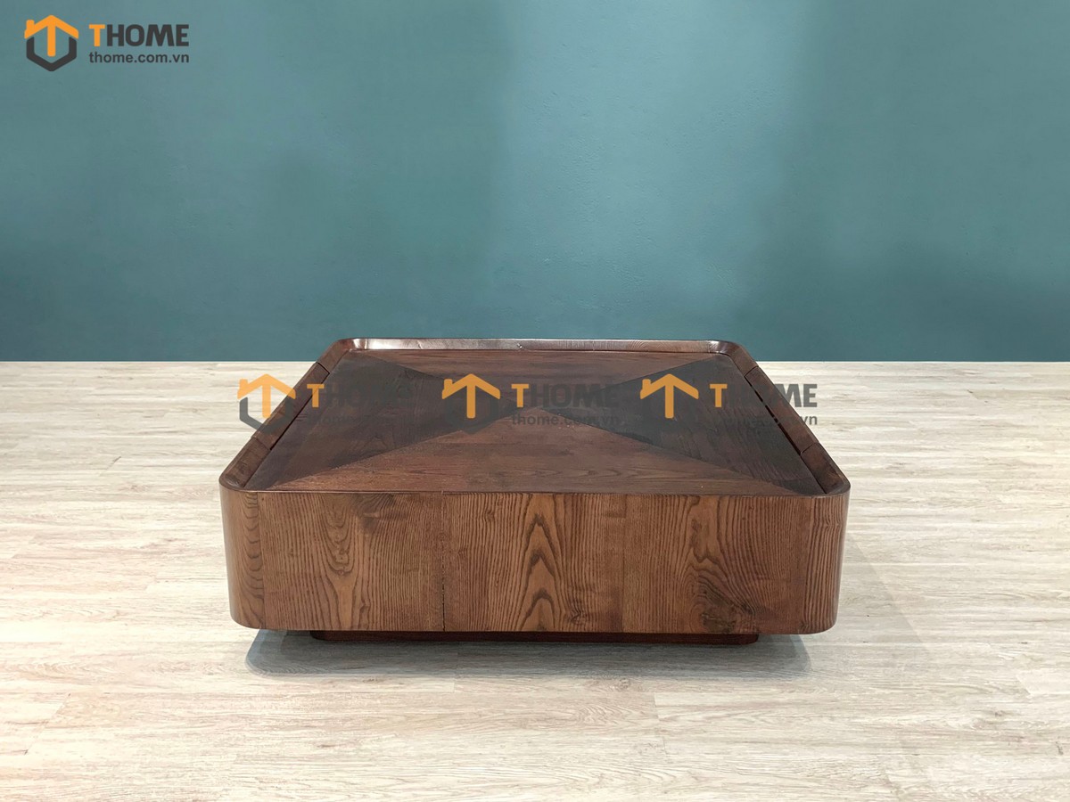 Bàn sofa gỗ sồi tự nhiên Lacome mặt vuông BSFMG-21SN
