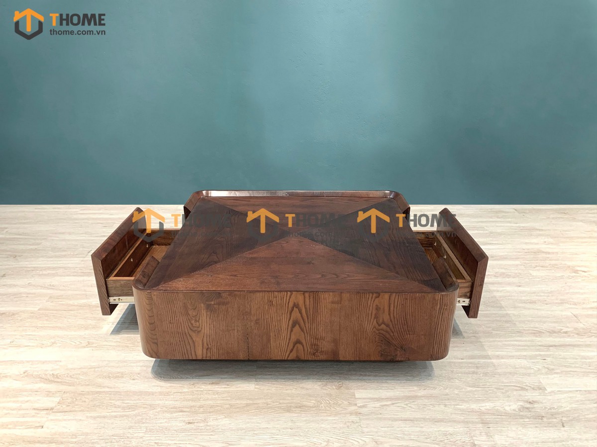 Bàn sofa gỗ sồi tự nhiên Lacome mặt vuông BSFMG-21SN