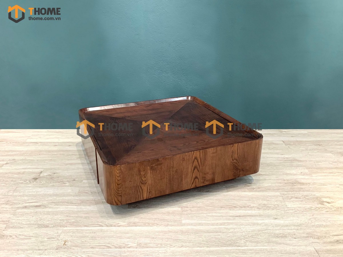 Bàn sofa gỗ sồi tự nhiên Lacome mặt vuông BSFMG-21SN