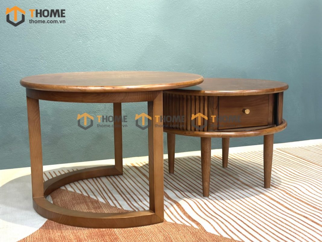 Bàn sofa gỗ sồi tự nhiên lan sọc mẹ bồng con BSFMG-29SN