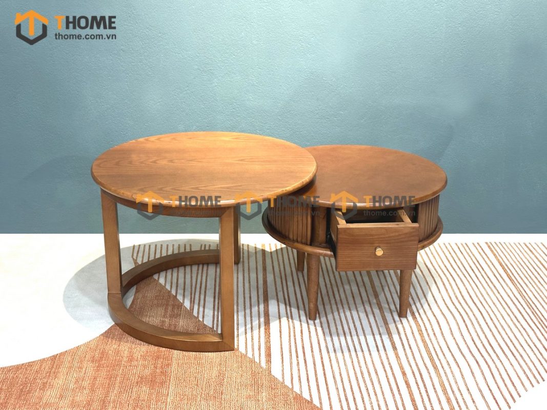 Bàn sofa gỗ sồi tự nhiên lan sọc mẹ bồng con BSFMG-29SN