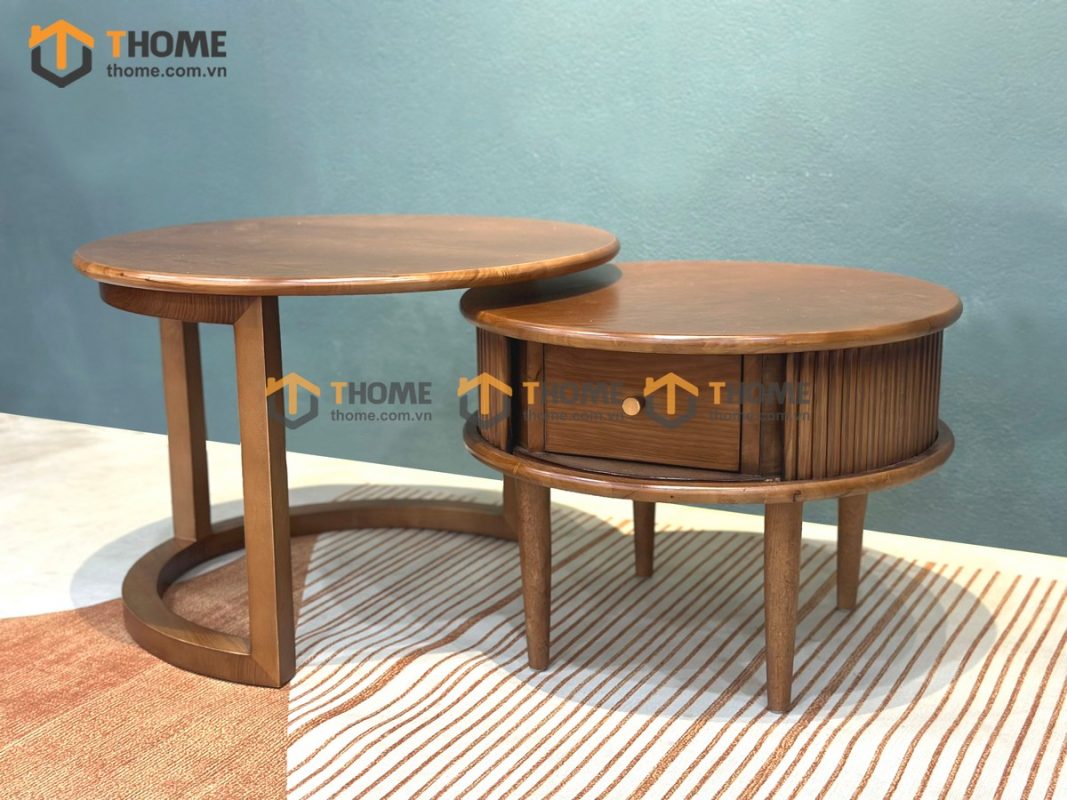 Bàn sofa gỗ sồi tự nhiên lan sọc mẹ bồng con BSFMG-29SN