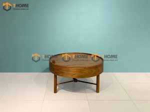 Bàn sofa gỗ sồi tự nhiên mặt xoay BSFMG-13SN