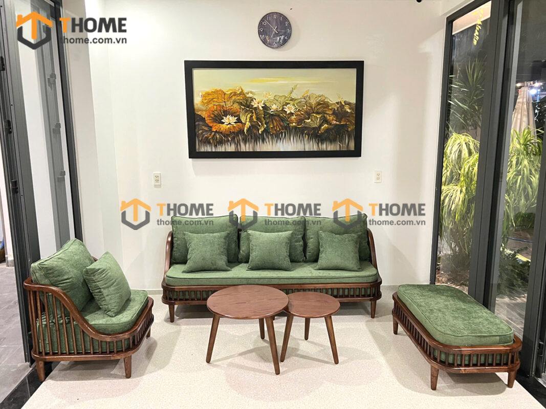 Bàn Sofa Gỗ Sồi Tự Nhiên Mẹ Bồng Con BSFMG-03SN